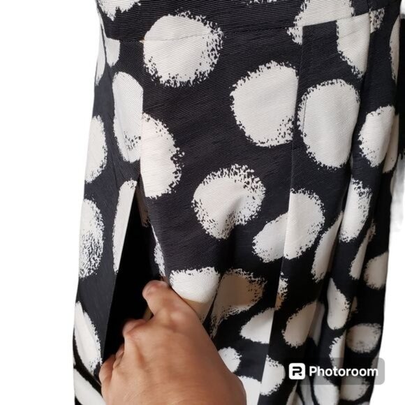 Eliza J Black with White Polka Dot Fit & Flare Dress Size 8 - Picture 4 of 9